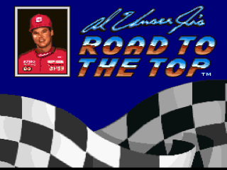 Al Unser Jr.'s Road To The Top title screen for Super Nintendo